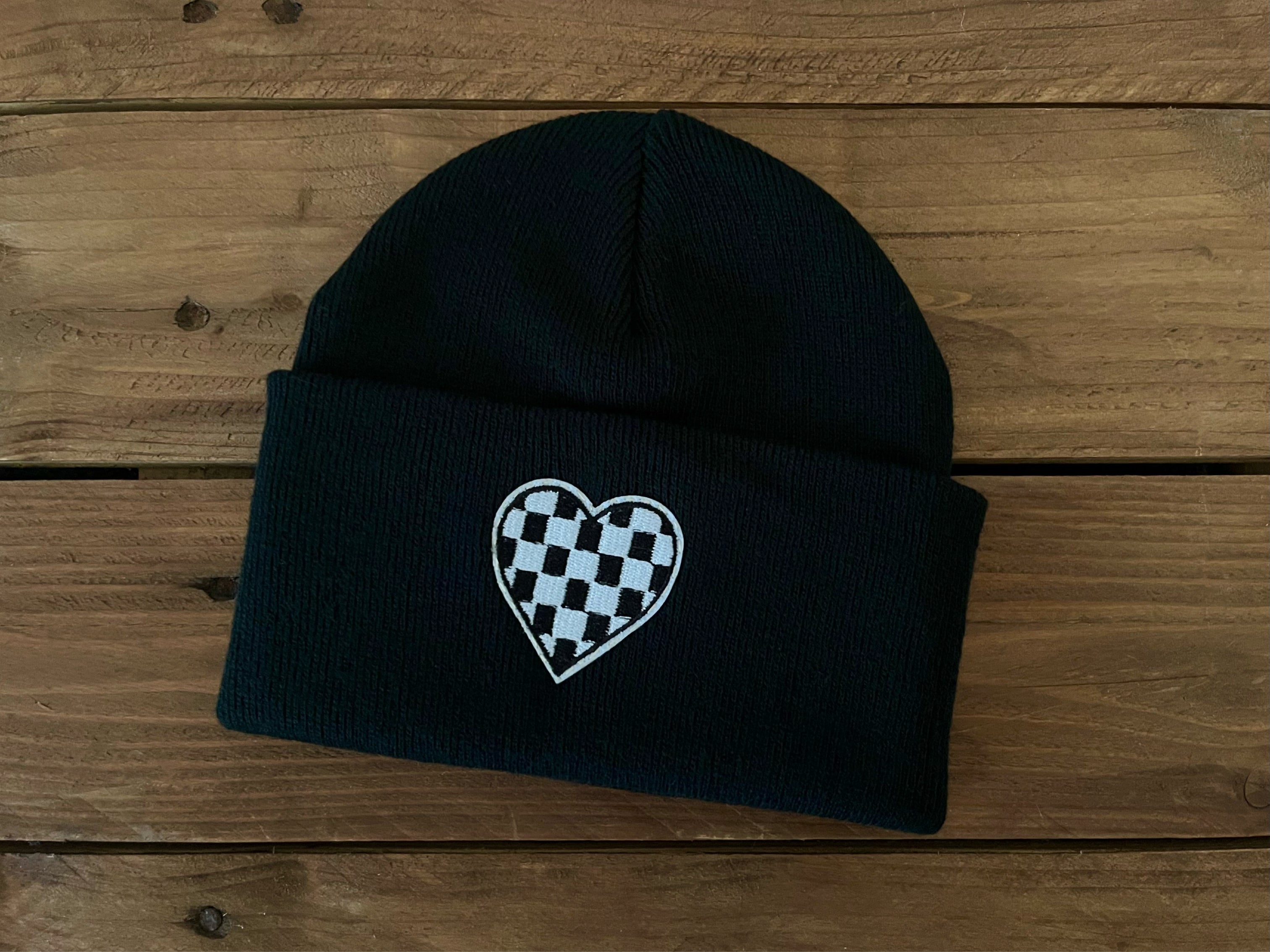 Checkerboard Beanie Hat image 0