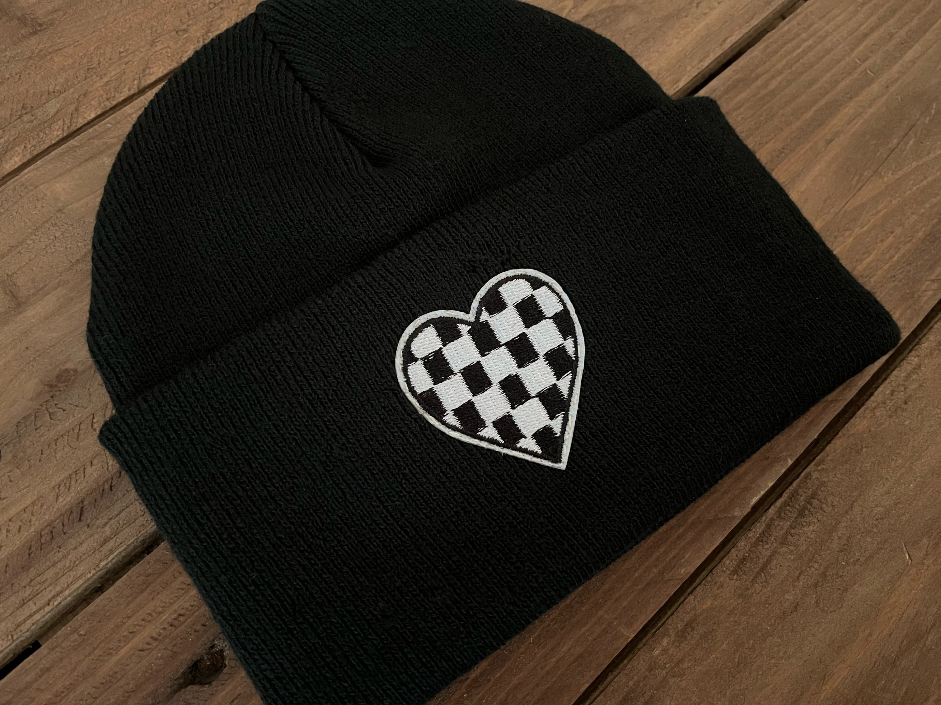 Checkerboard Beanie Hat image 1