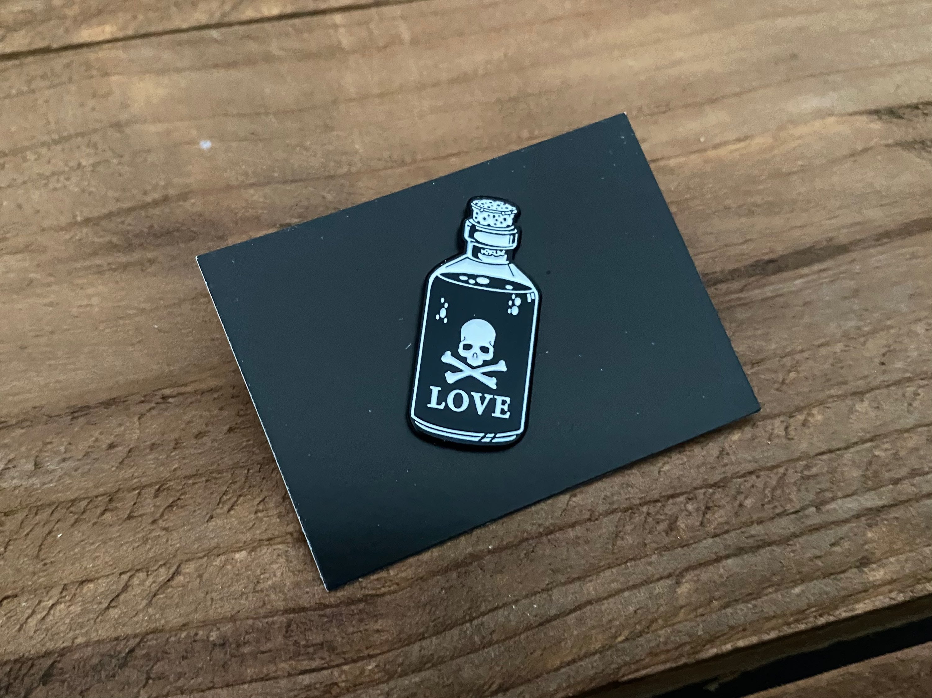 Poison Bottle Pin Badge image 0