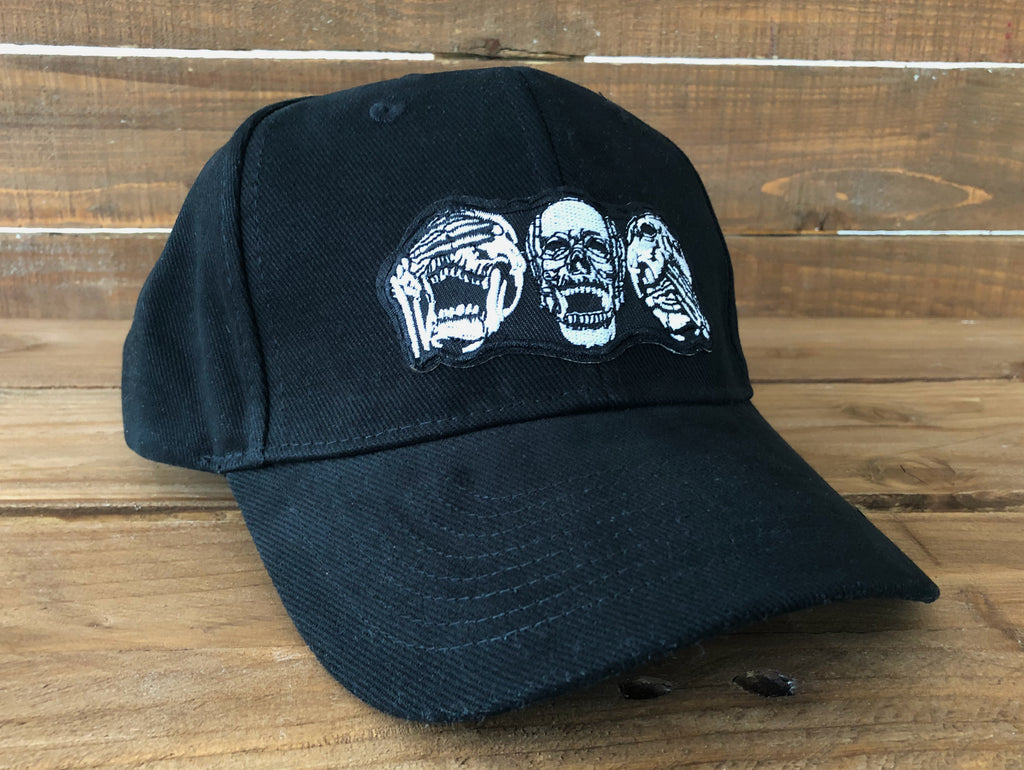 Skull Baseball Cap (See No Evil, Hear No Evil, Speak No Evil) image 0