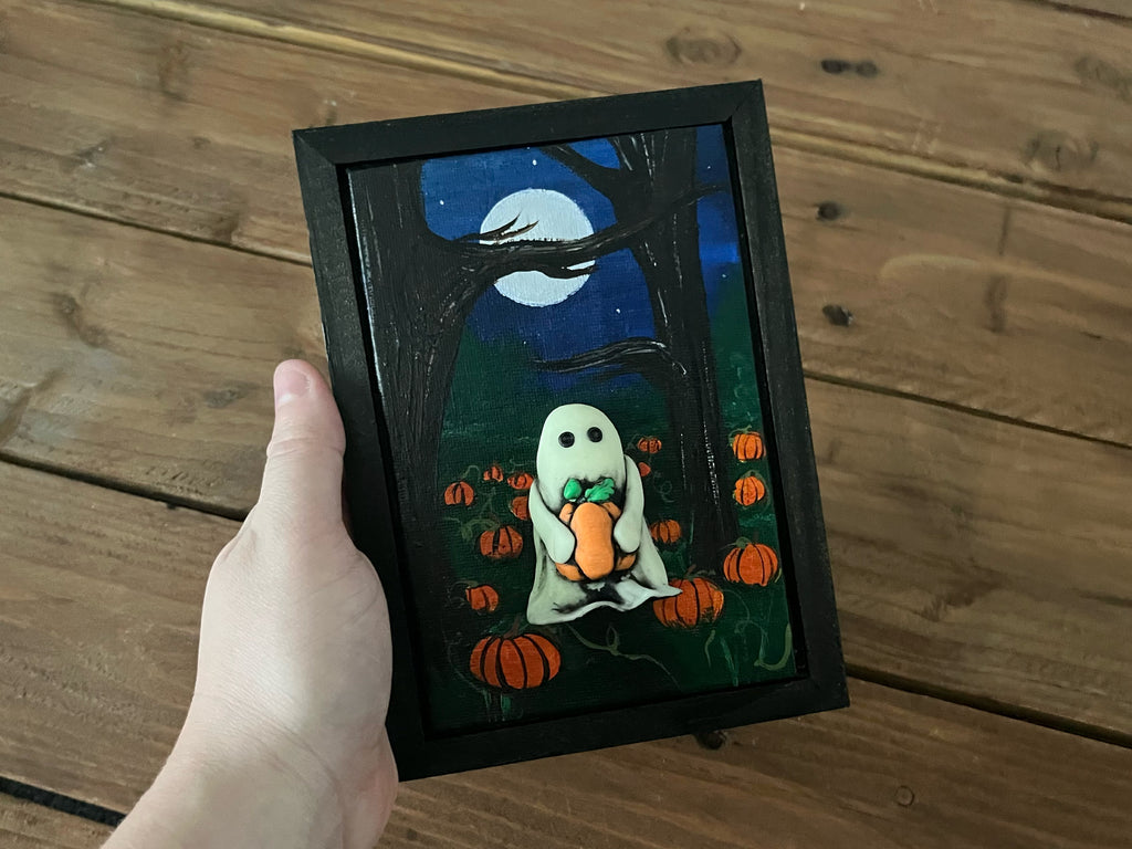 Pumpkin Ghost Wall Art image 0