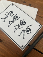 Dancing Skeletons Greetings Card image 2