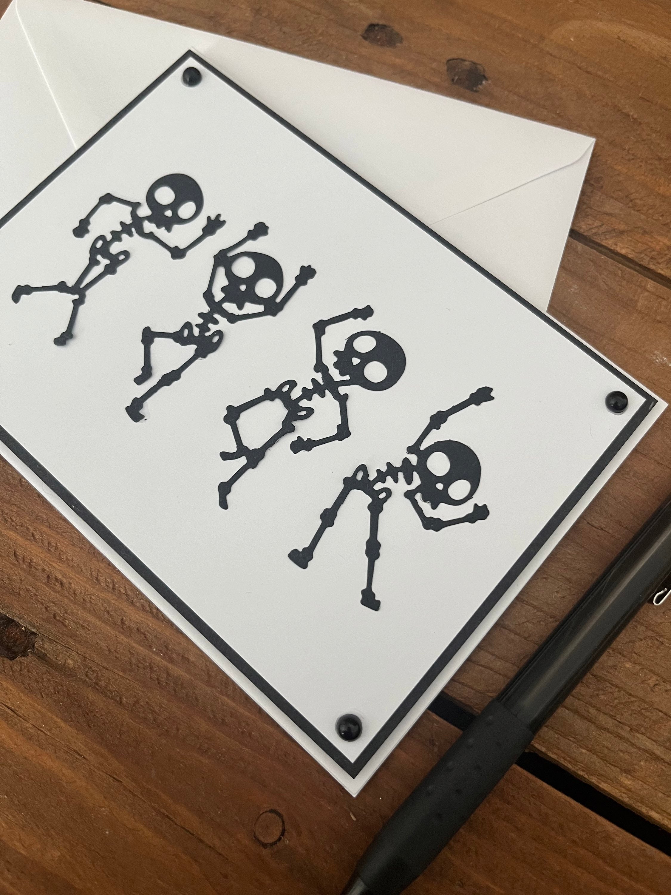 Dancing Skeletons Greetings Card image 2