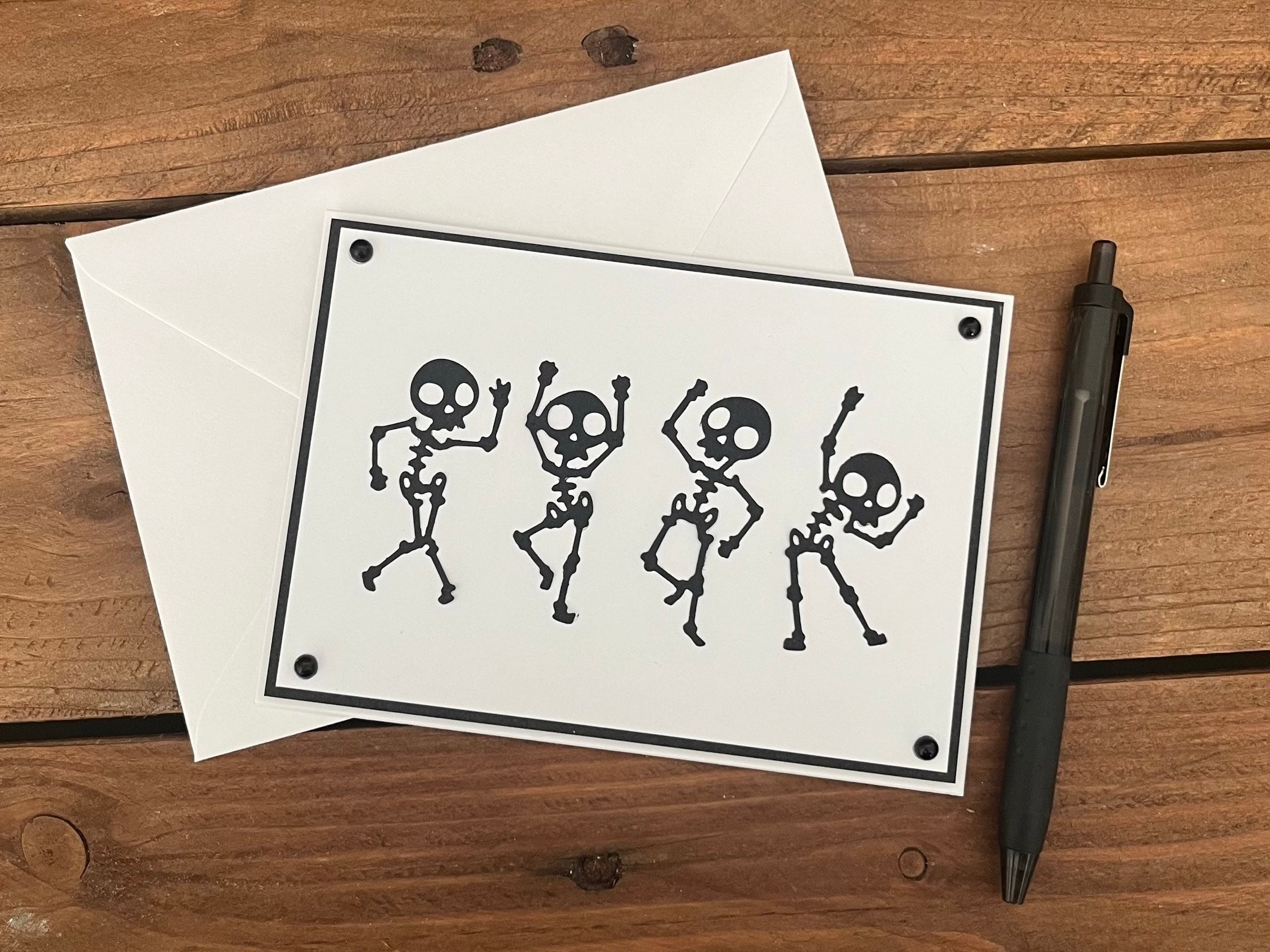 Dancing Skeletons Greetings Card image 0