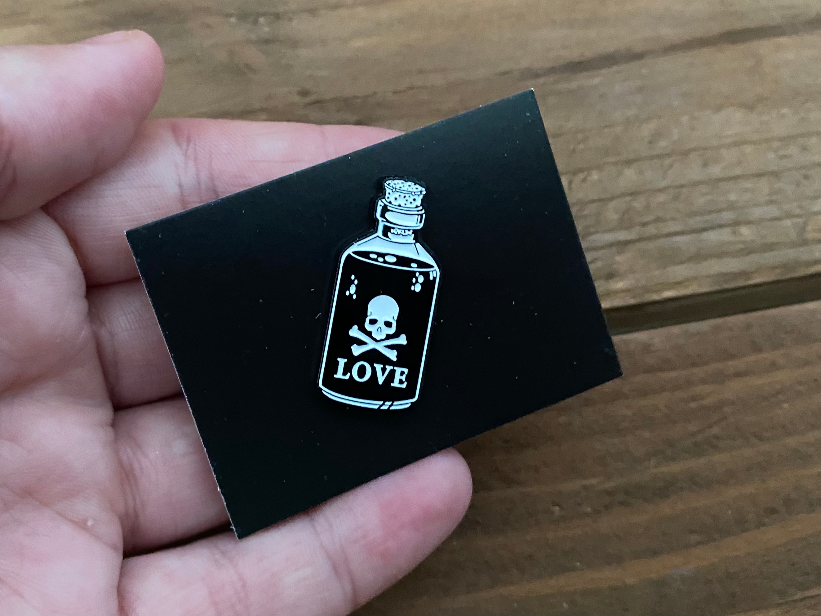 Poison Bottle Pin Badge image 1